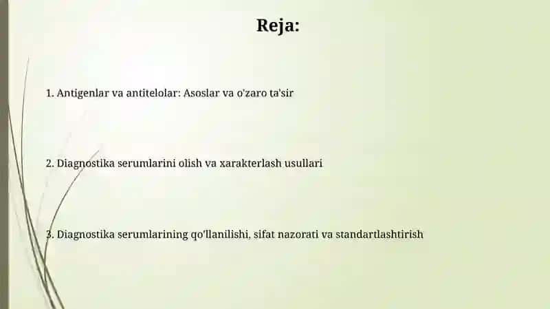 Antigen va Antitelolar. Diagnostik zardoblar haqida tushuncha olish usullari 2
