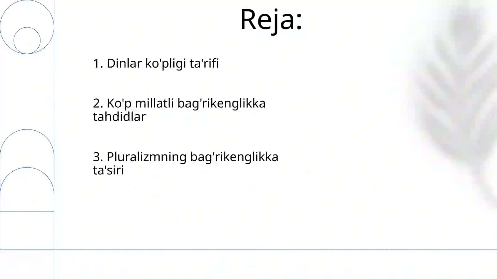 Diniy flyuralizm diniy tolerantlik va bag'rikenglikning hayotdagi o'rni 2