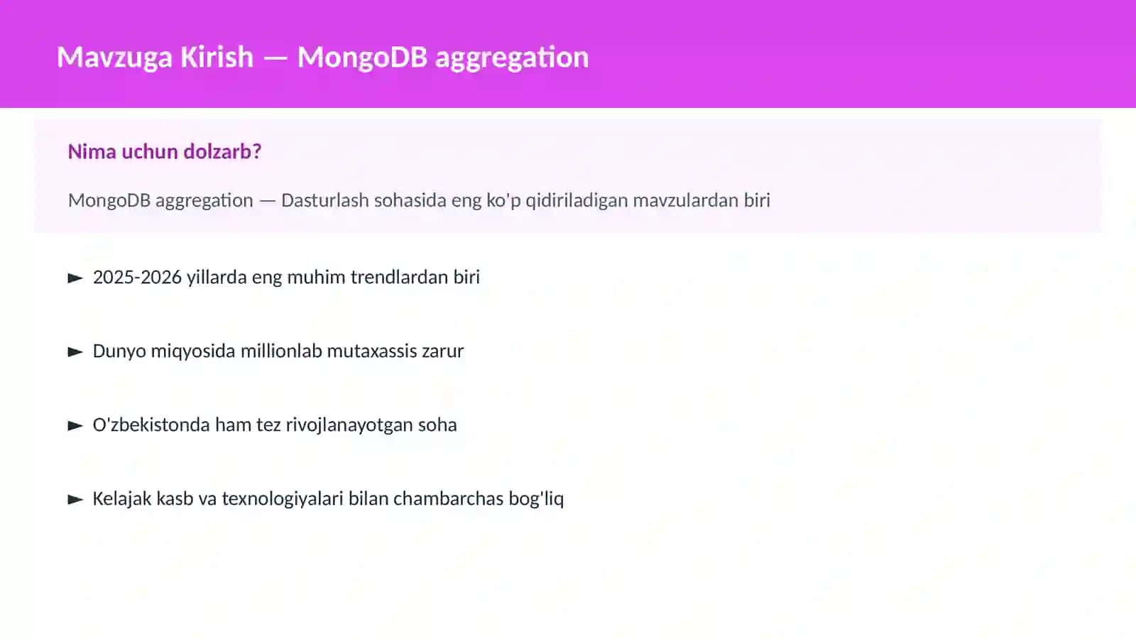 MongoDB aggregation 2