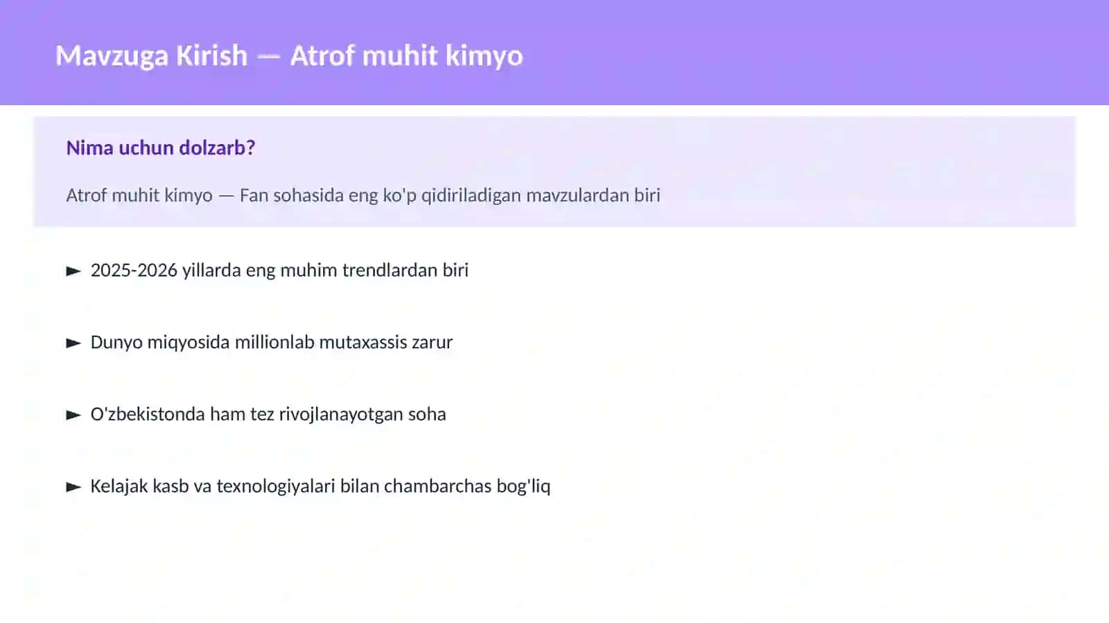 FAN | KIMYO ZAMONAVIY 2