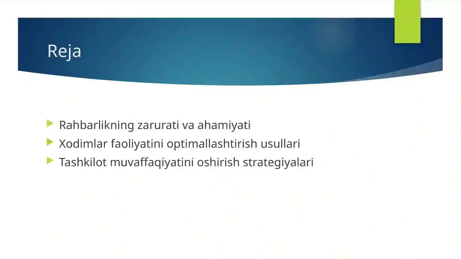 Inson resurslarini boshqarishda yetakchilik 2