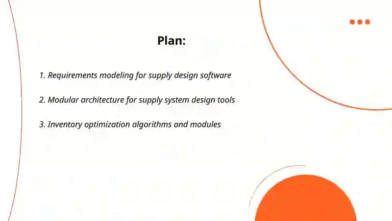 Systematic and practical software of supply design 2