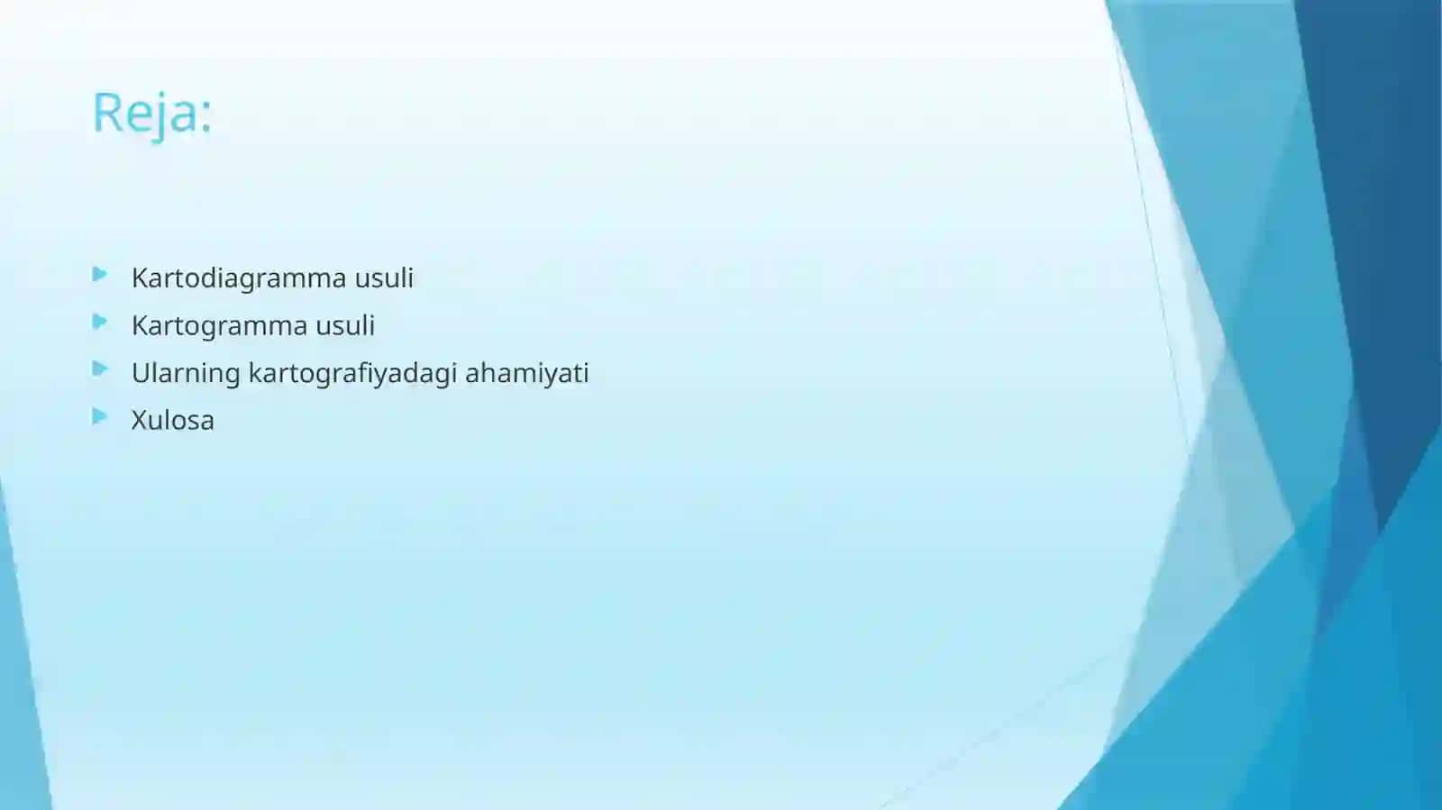 Kartodiagramma va kartogramma usullari. 2
