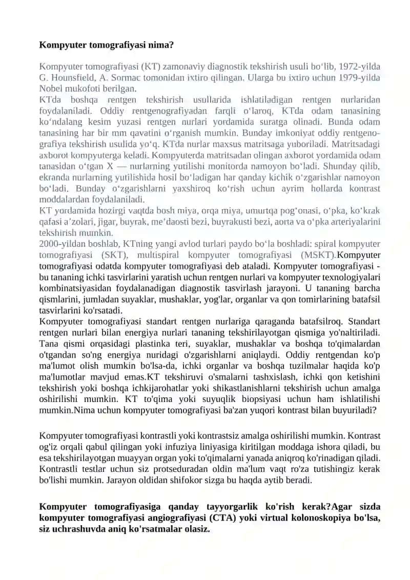 Kompyuter tomografiyasi 2