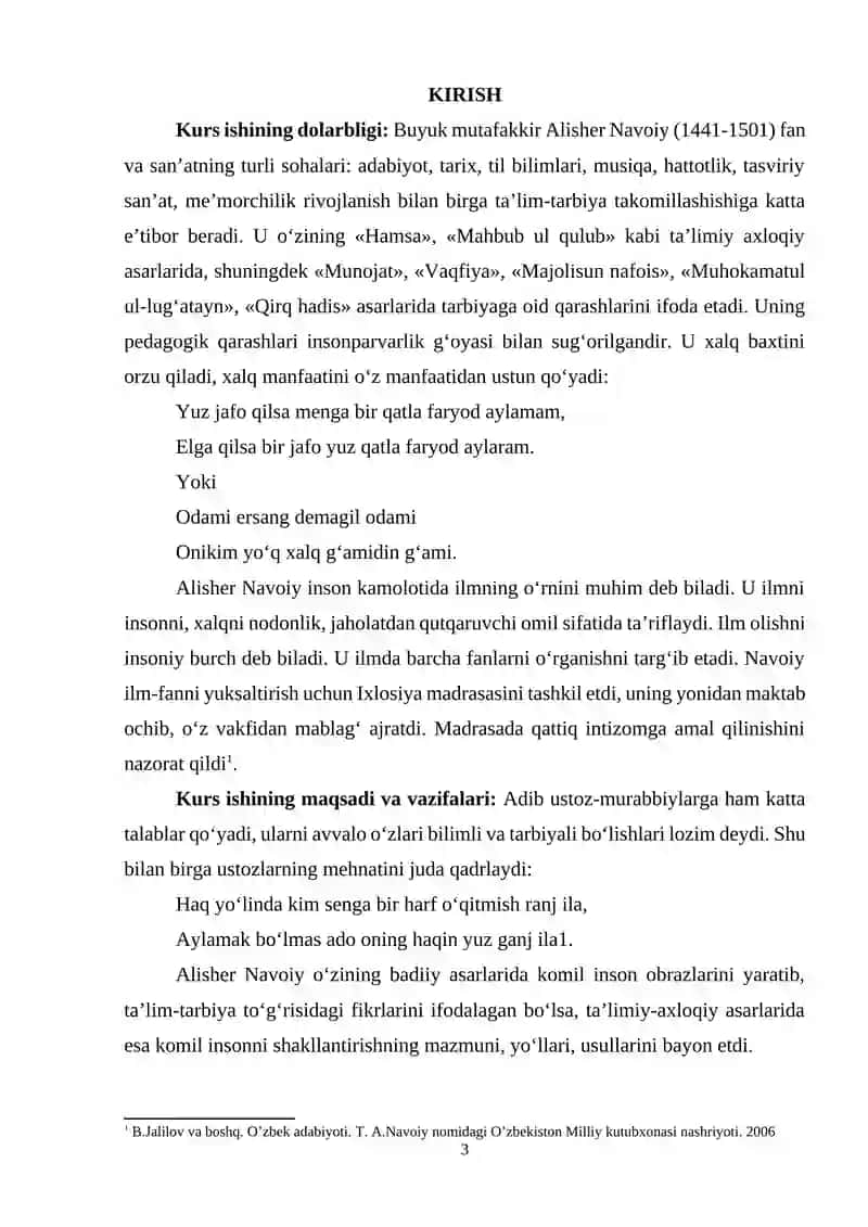 AHLOQIY TARBIYA JARAYONIDA ALISHER NAVOIY MEROSIDAN FOYDALANISH 2