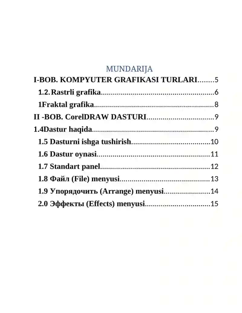CorelDRAW DASTURI 2