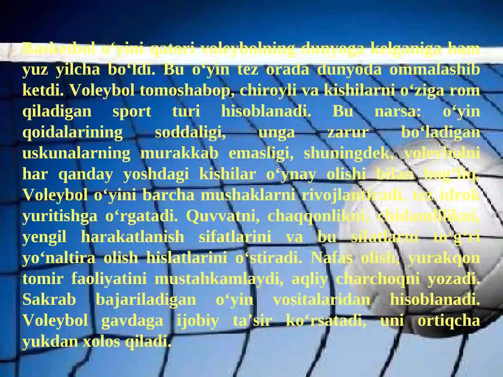 Valeybol; To’pda to’siq qo’yish texnikasini takomillashtirish 2