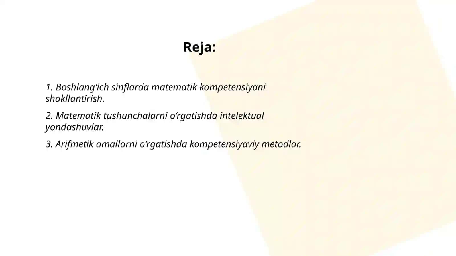Boshlangʻich sinflarda matematika oʻqitishda kompetensiyaviy yondashuv 2