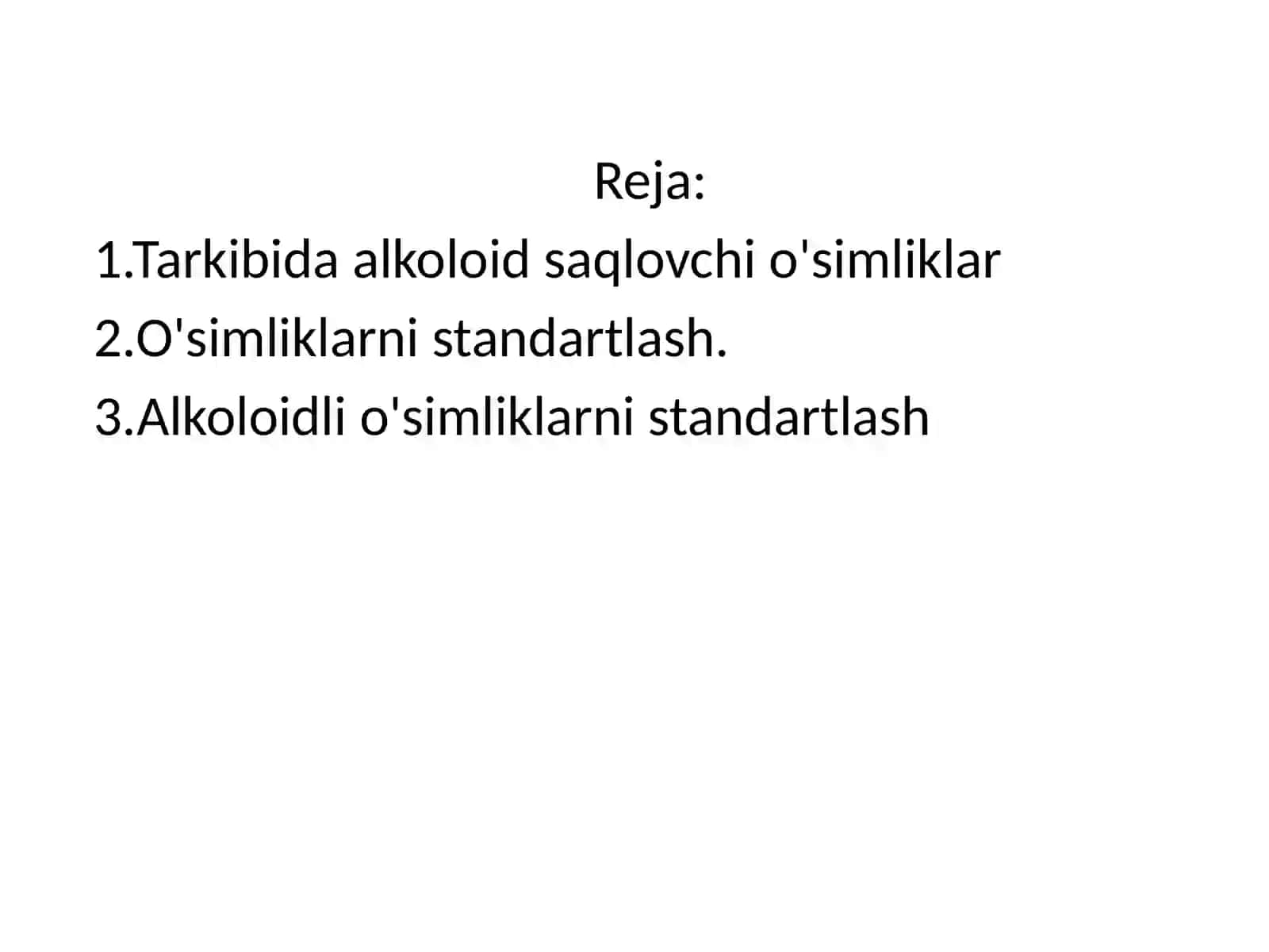 Alkaloidlar saqlovchi o'simliklar 2