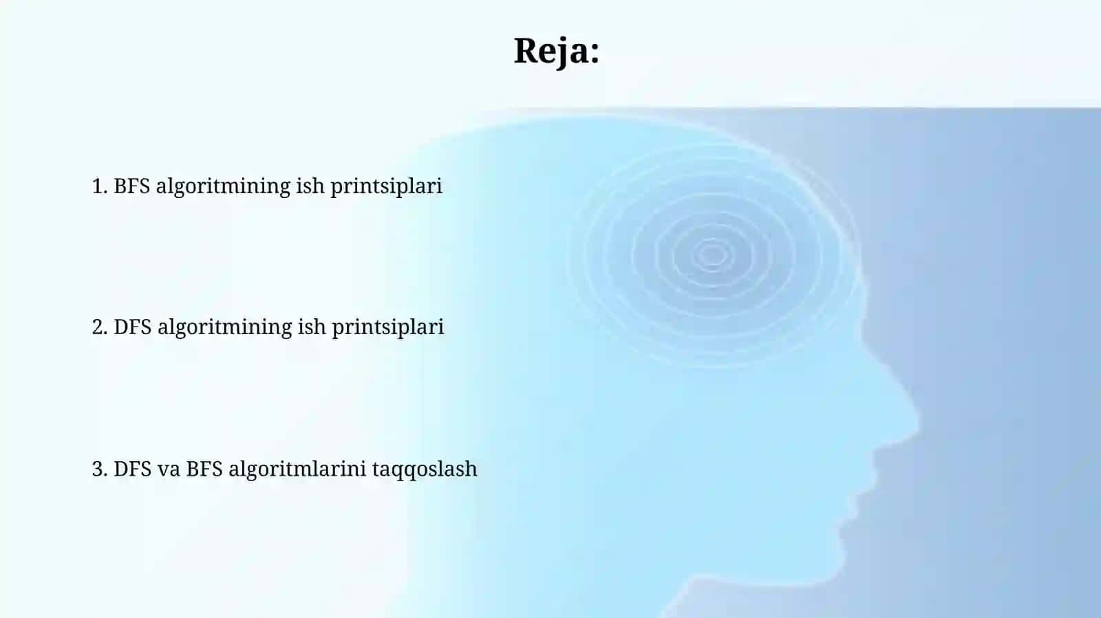 DFS va BFS algoritmlarining ishlash prinsiplari 2