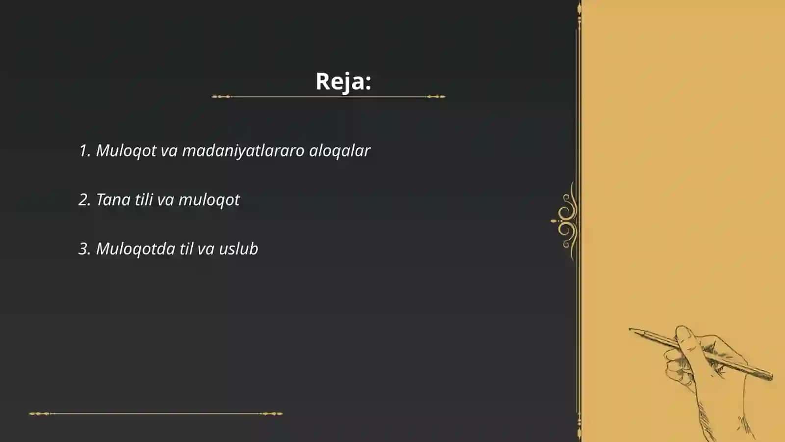 Muloqot va madaniyatlararo aloqalar 2
