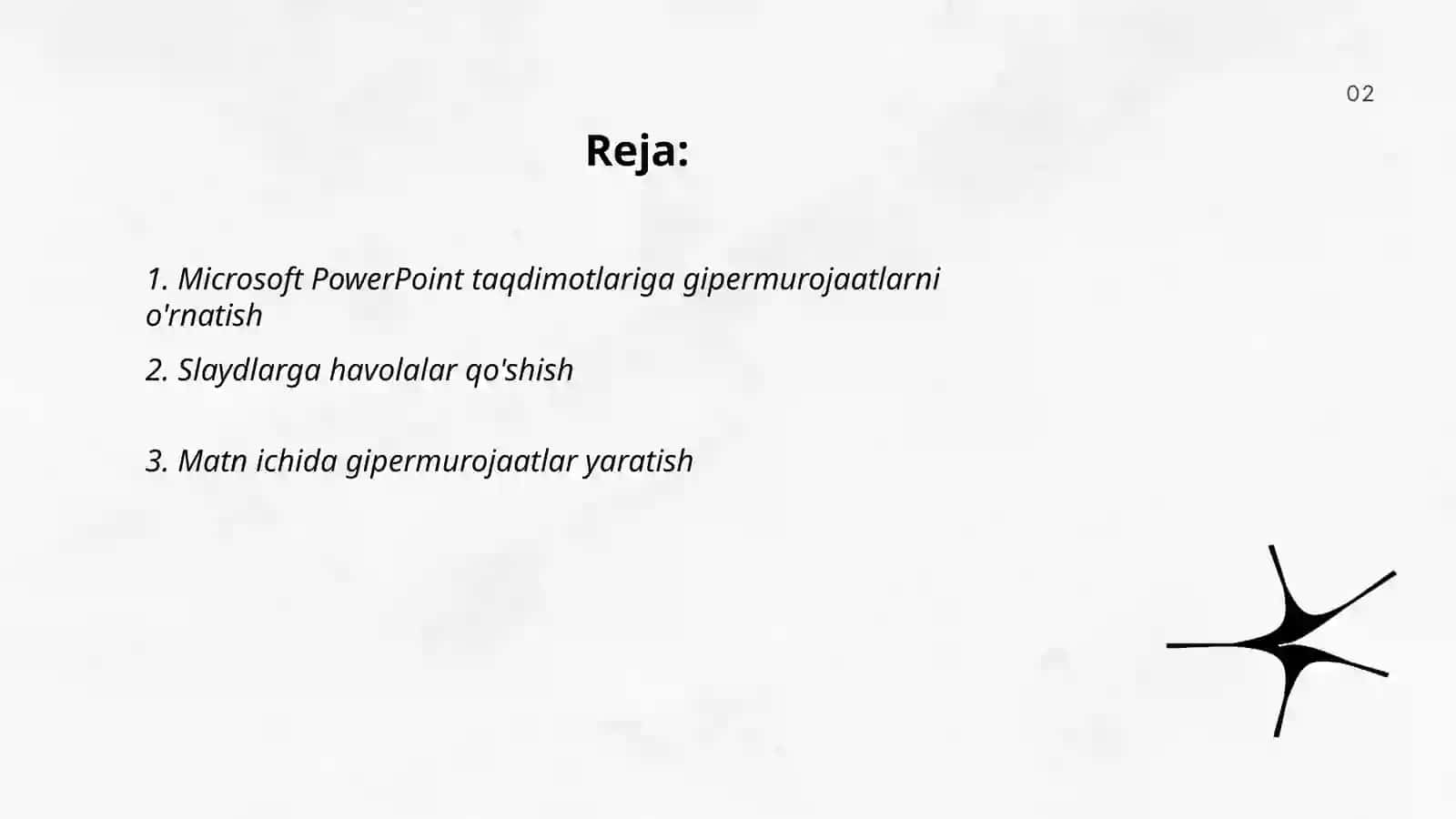 MS Power Pointda giperssilkalar o'rnatish 2