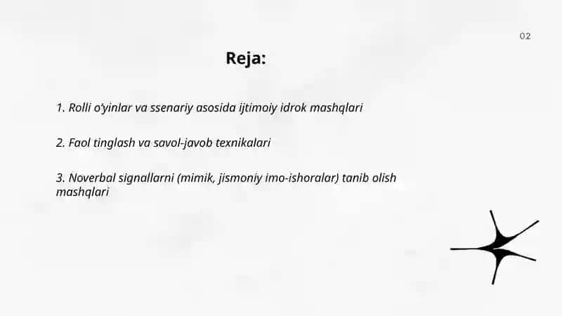 Ijtimoiy idrokni rivojlantirishga qaratilgan usullar 2