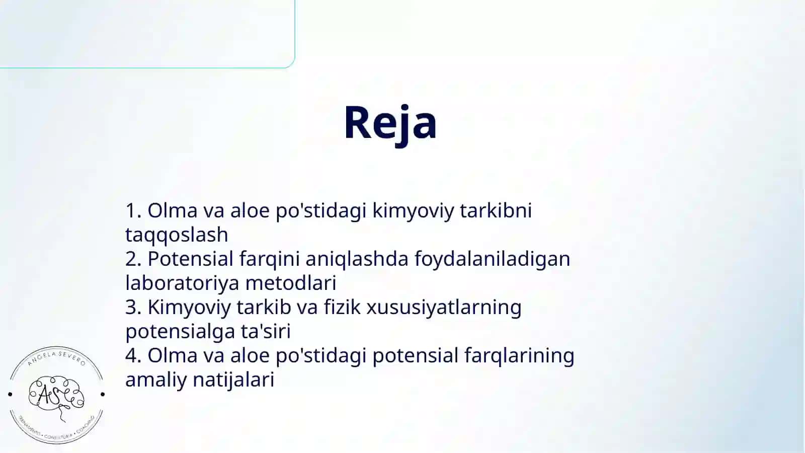 OLMA VA ALOE PO'STIDA POTENSIALLAR FARQINI ANIQLASH 2