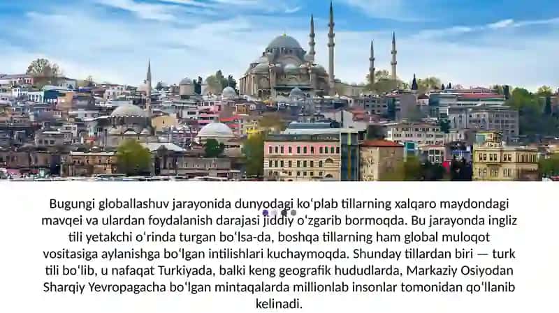 Turk tili xalqaro jahon tillaridan biriga aylana oladimi? tahlil 2