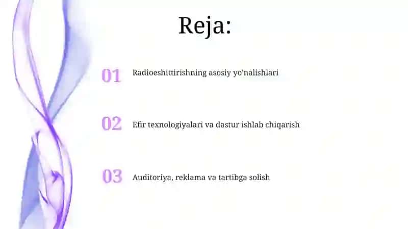 Radioboshlovchi faoliyatining asosiy jihatlari 2