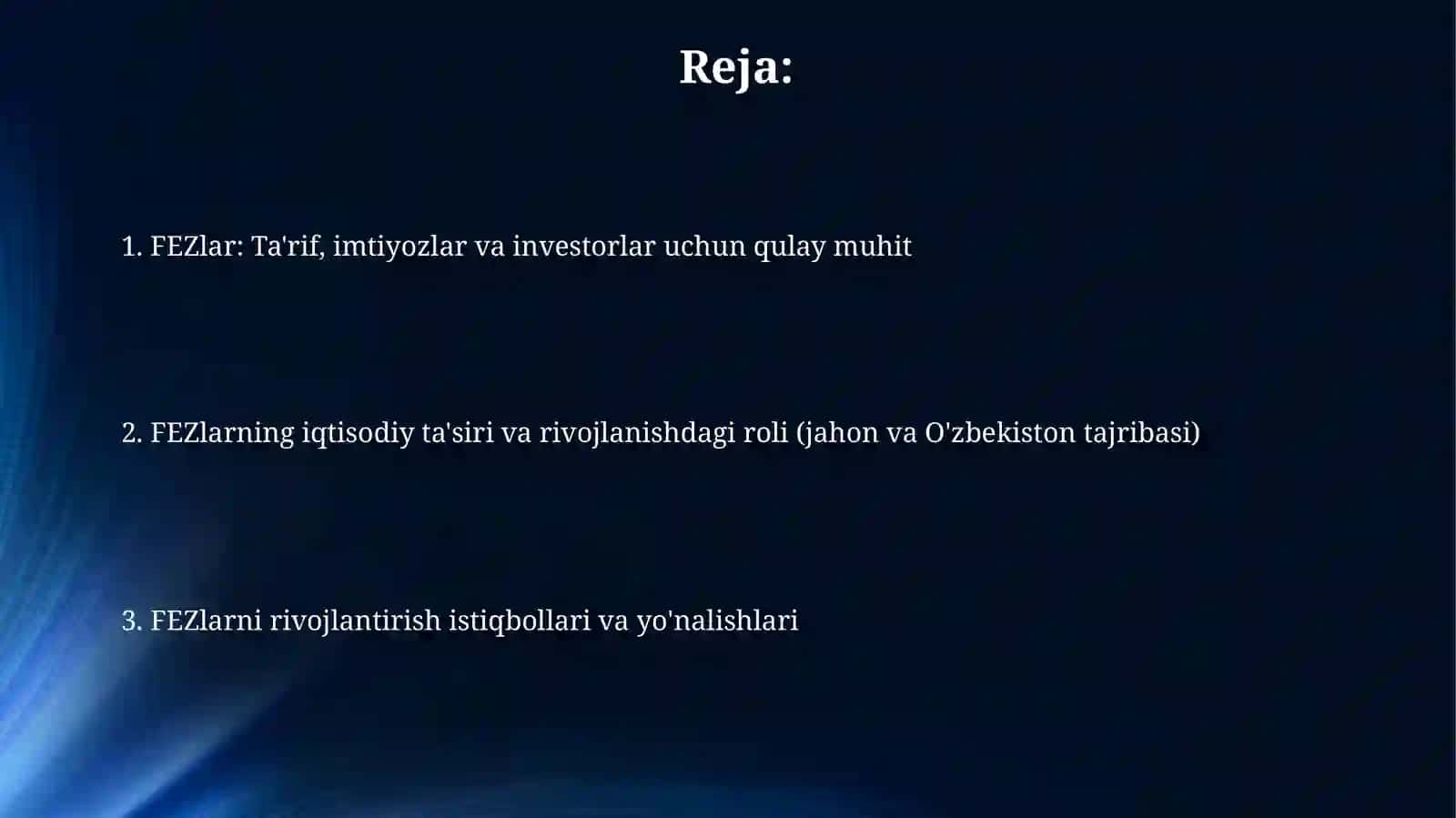 Erkin iqtisodiy hududlarning investitsiyalarni jalb etishdagi o‘rni 2