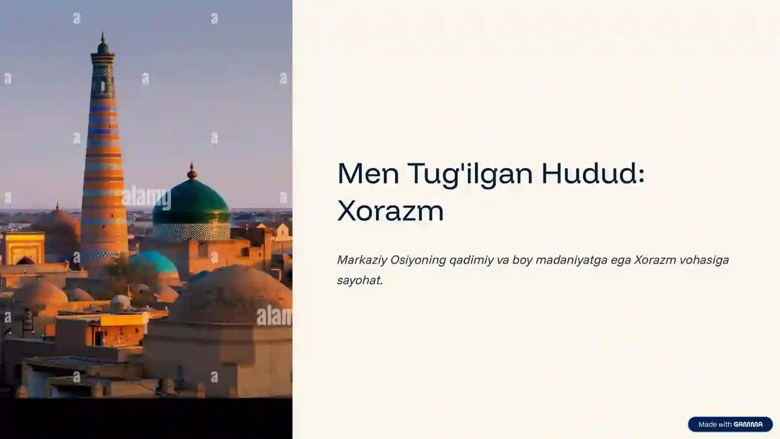 Men Tug'ilgan Hudud: Xorazm 2