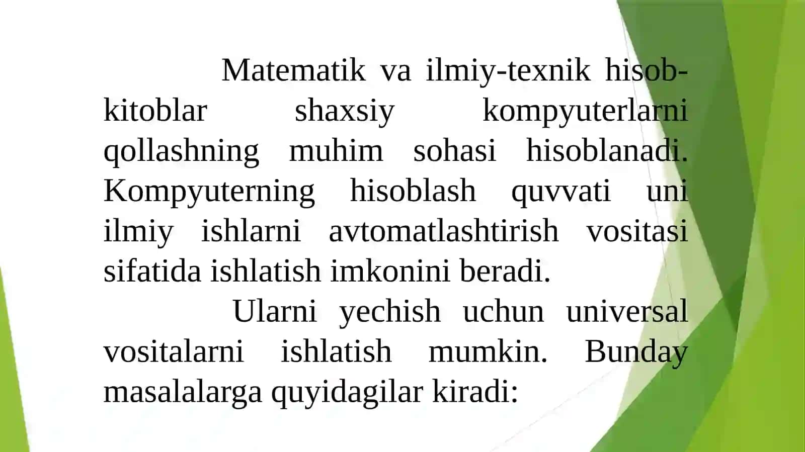Tizimlarda issiqlik energiyasi bilan bog’liq masalalarni tahlil qilish usullarini qo'llash. MathCad tizimida ishlash texnologiyalari 2