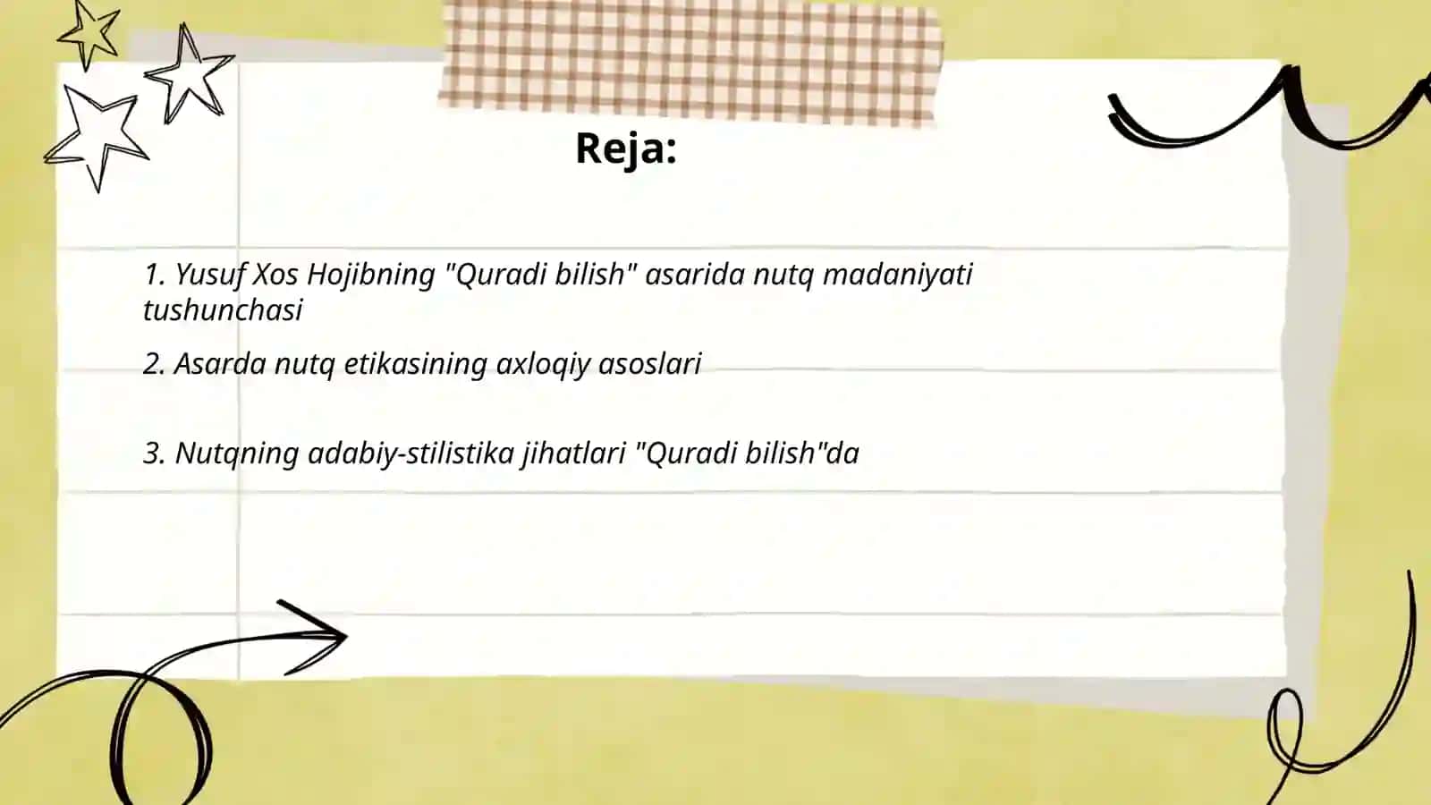 Yusuf Xos Hojibning "Quradi bilish" asarida nutq madaniyati 2