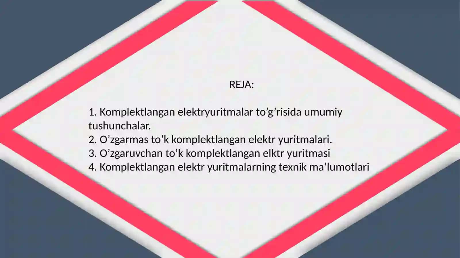 Umumsanoat mexanizmlarining elektr jihozlari 2