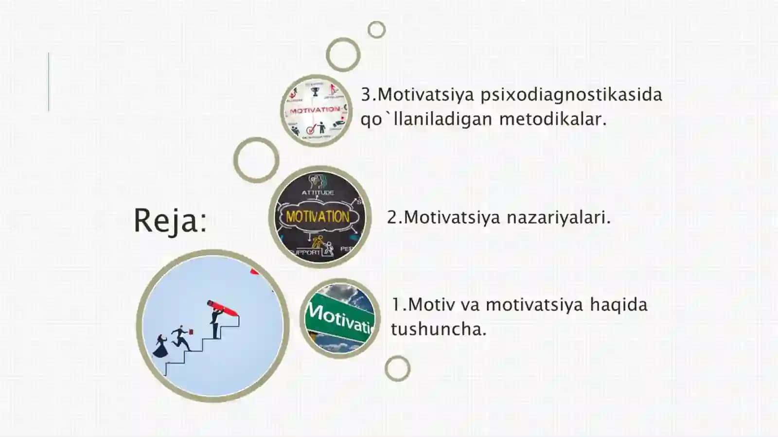 PSIXOLOGIYADA MOTIV VA MOTIVATSIYA TUSHUNCHALARI FARQLANADI 2