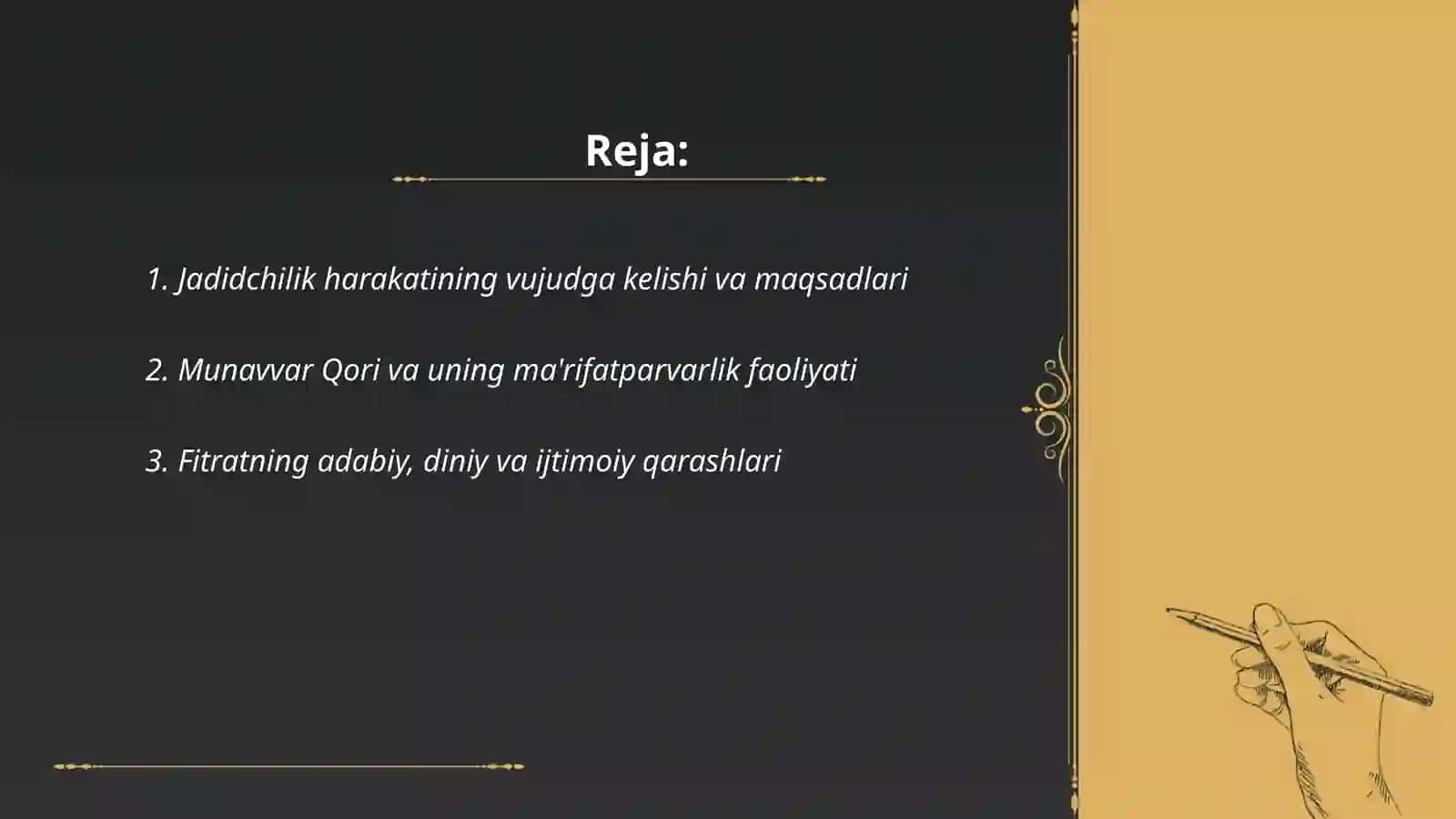 Jadid ma'rifat parvarlarning o'lka ittomiy- ma'naviy hayotida tutgan o'rni (Munavvar Qori,Fitrat,Behbudiy,Avloniy) 2