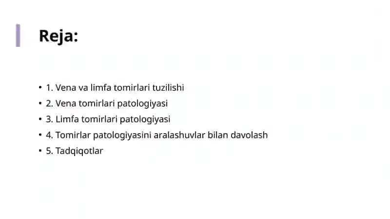 Vena va limfa tomirlari patologiyasi 2