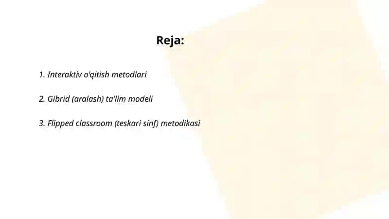 Interaktiv o'qitish metodlari 2