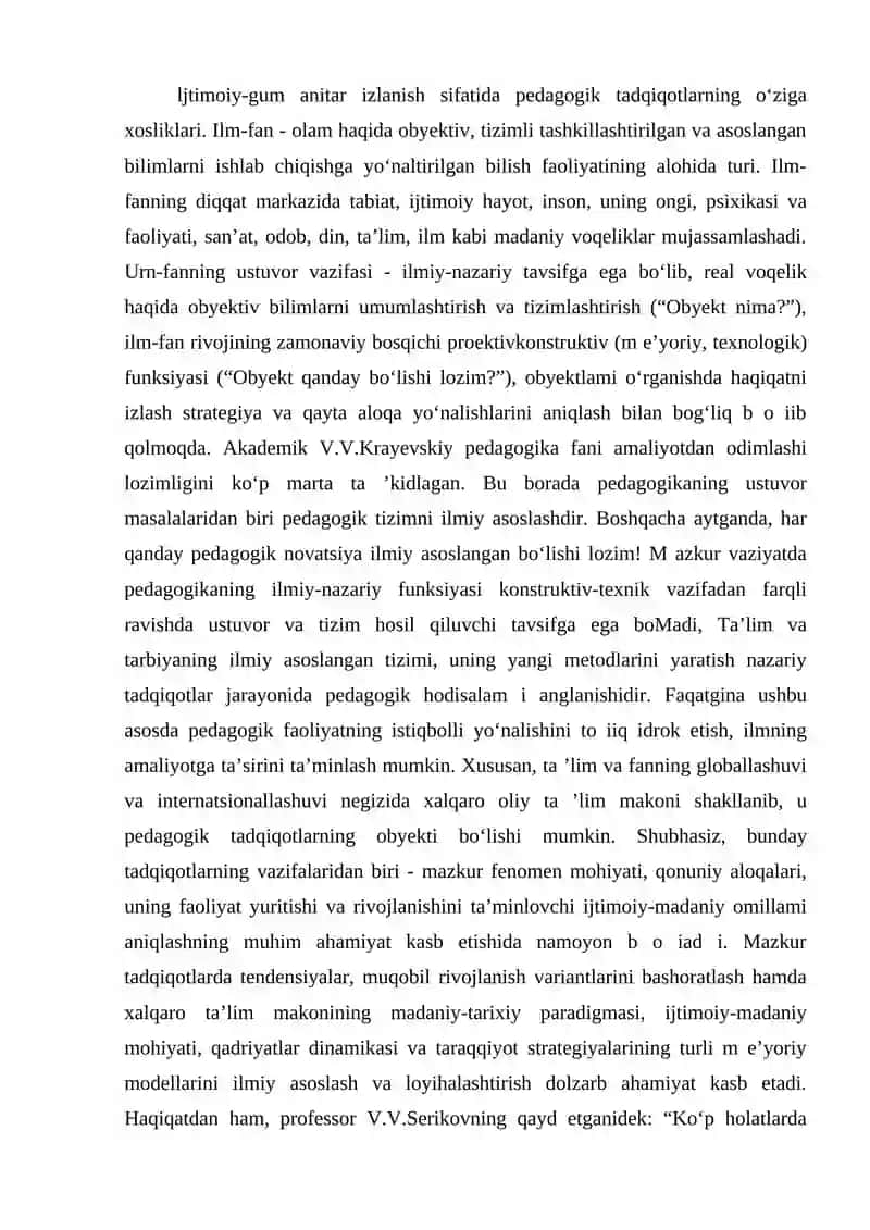 PEDAGOGIKA KOLLEJLARIDA AMALGA OSHIRILADIGAN O’QUV METODIK ISHLARINI O’RGANISH REJA VA BAYONNOMALAR BILAN TANISHI HAMDA TAHLIL QILISH 2