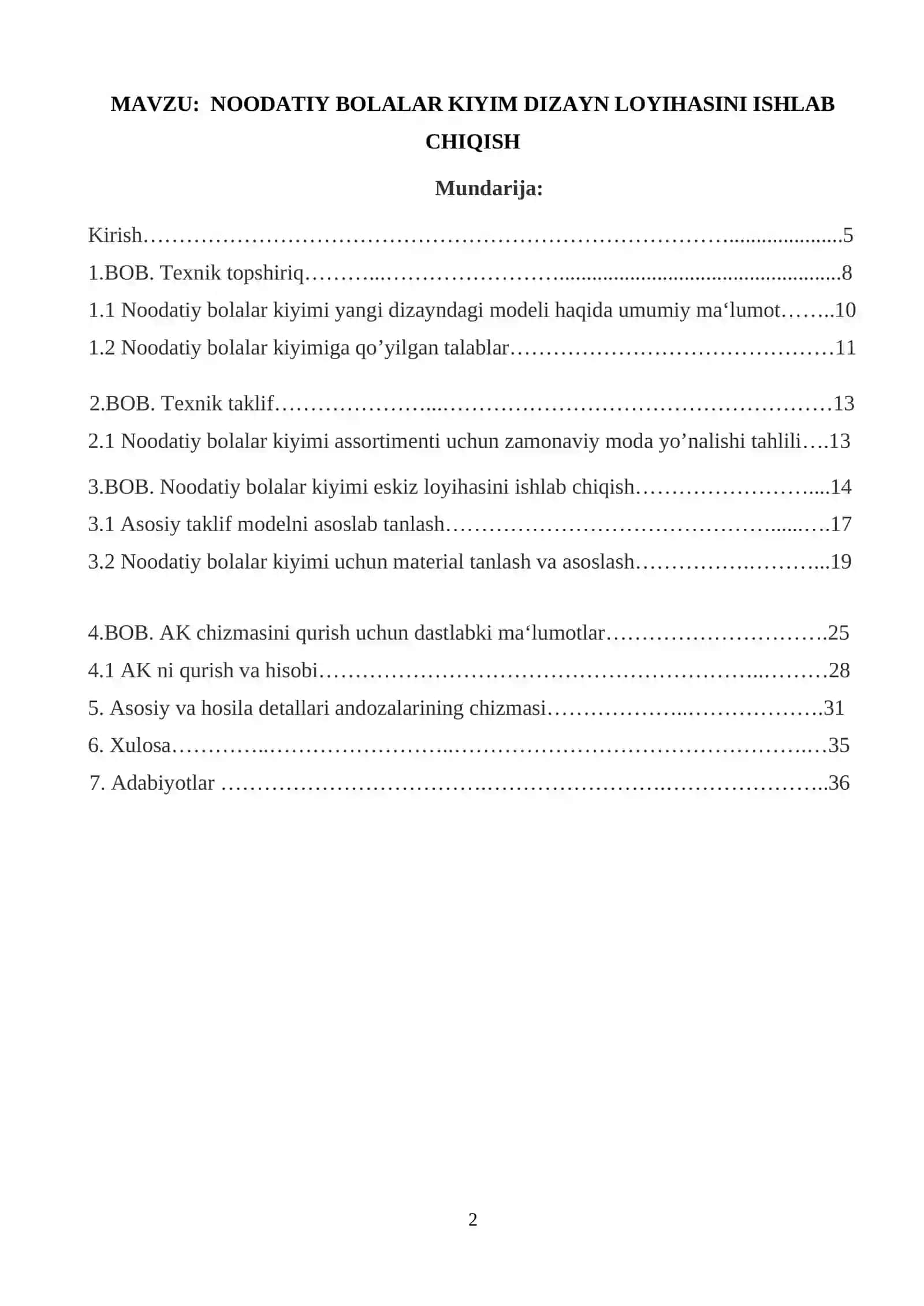NOODATIY BOLALAR KIYIM DIZAYN LOYIHASINI ISHLAB CHIQISH 2