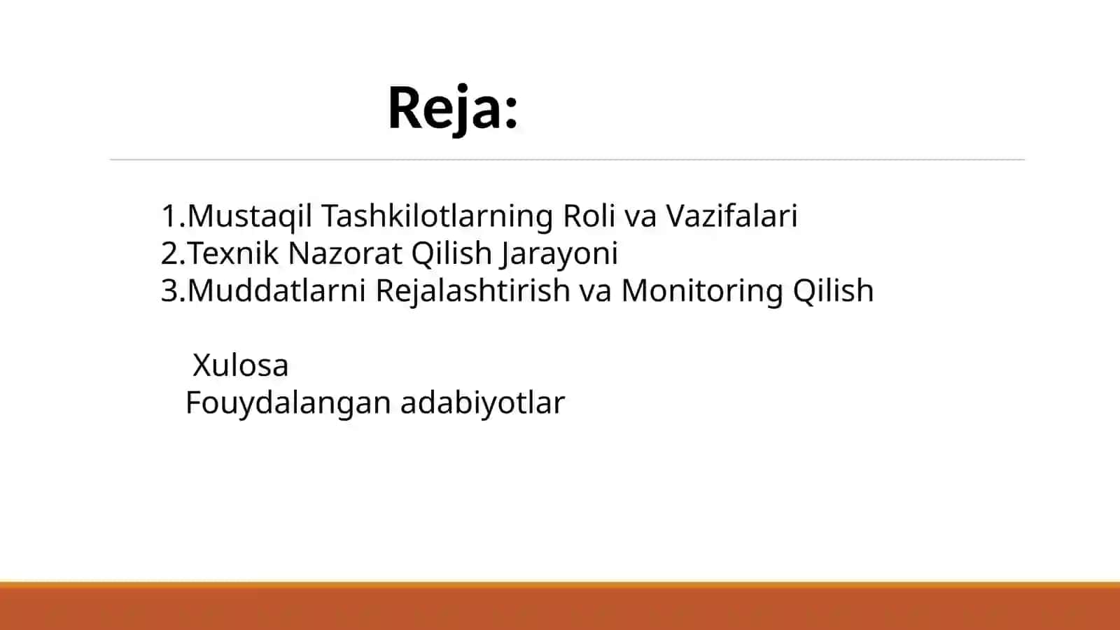 FIDIC qoidalariga muvofiq mustaqil tashkilotlar 2