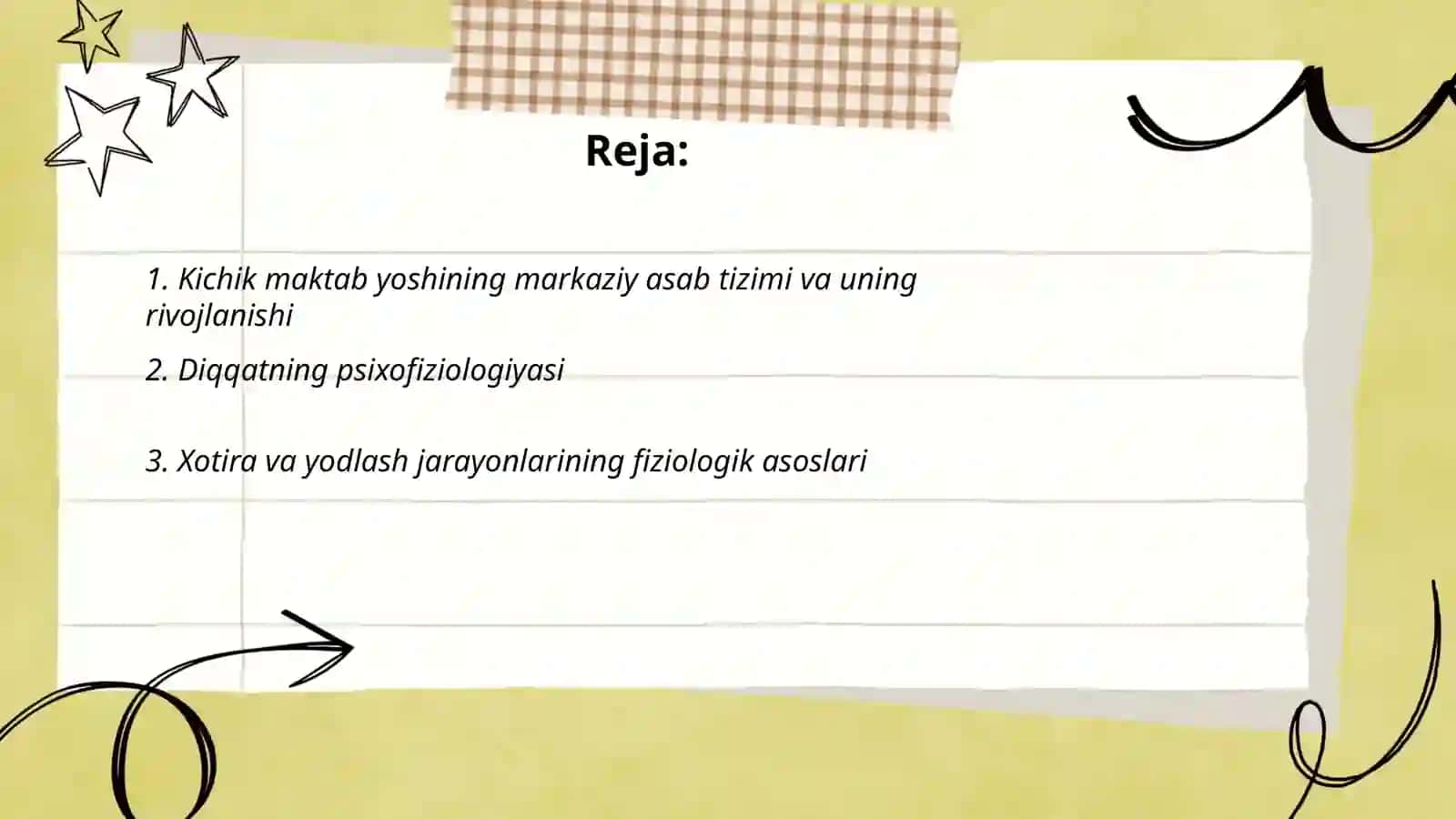 Kichik maktab yosh davrining psixofiziologiyasi 2