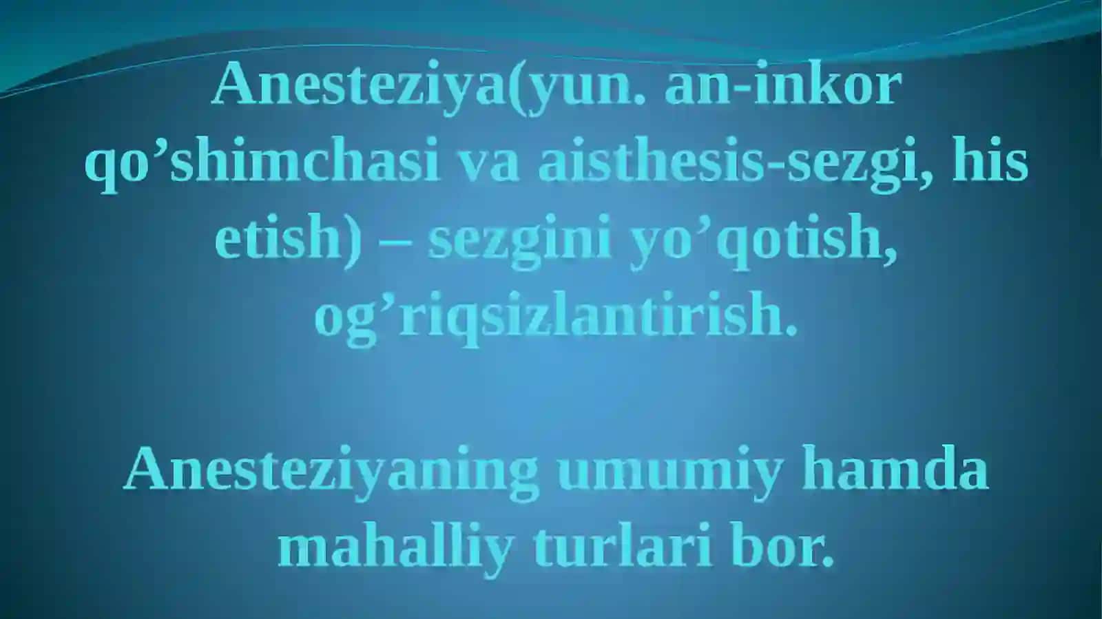 ZAMONAVIY OG’RIQSIZLANTIRISH USULLARI 2