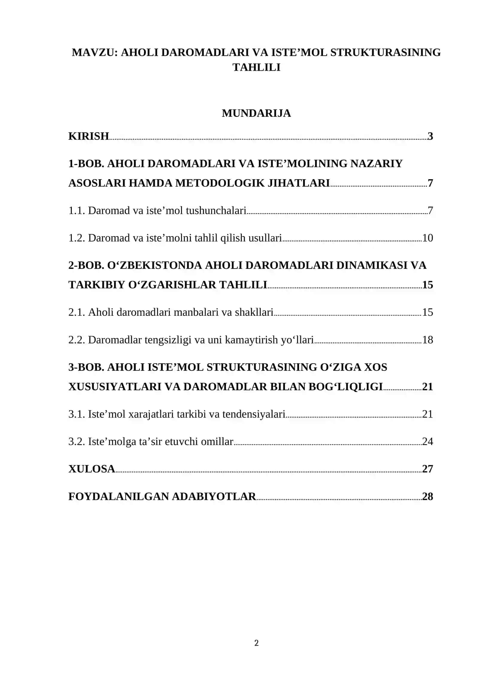 AHOLI DAROMADLARI VA ISTE’MOL STRUKTURASINING TAHLILI 2
