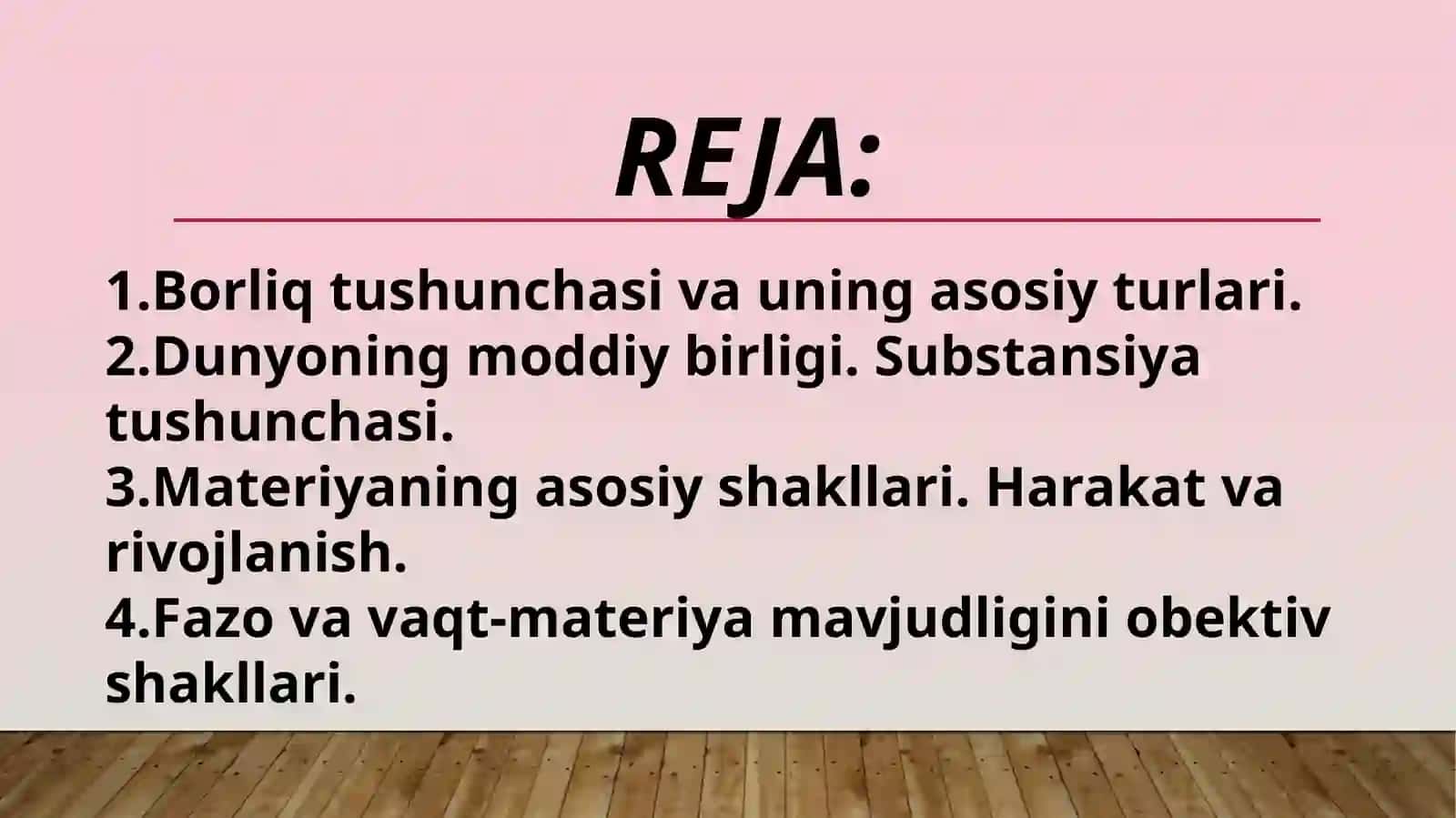 Borliqning asosiy turlari 2
