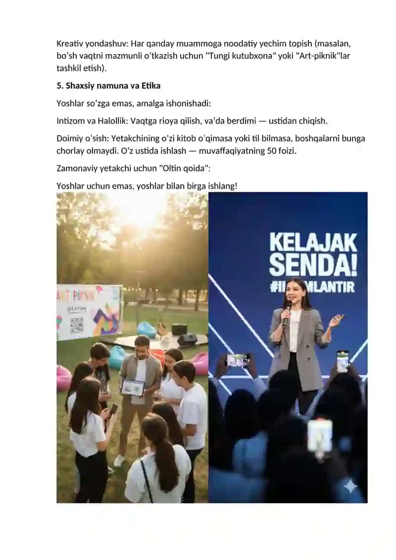Zamonaviy yoshlar yetakchisi (lideri) 2