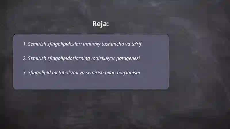 Semirish Sfingolipidozlar 2