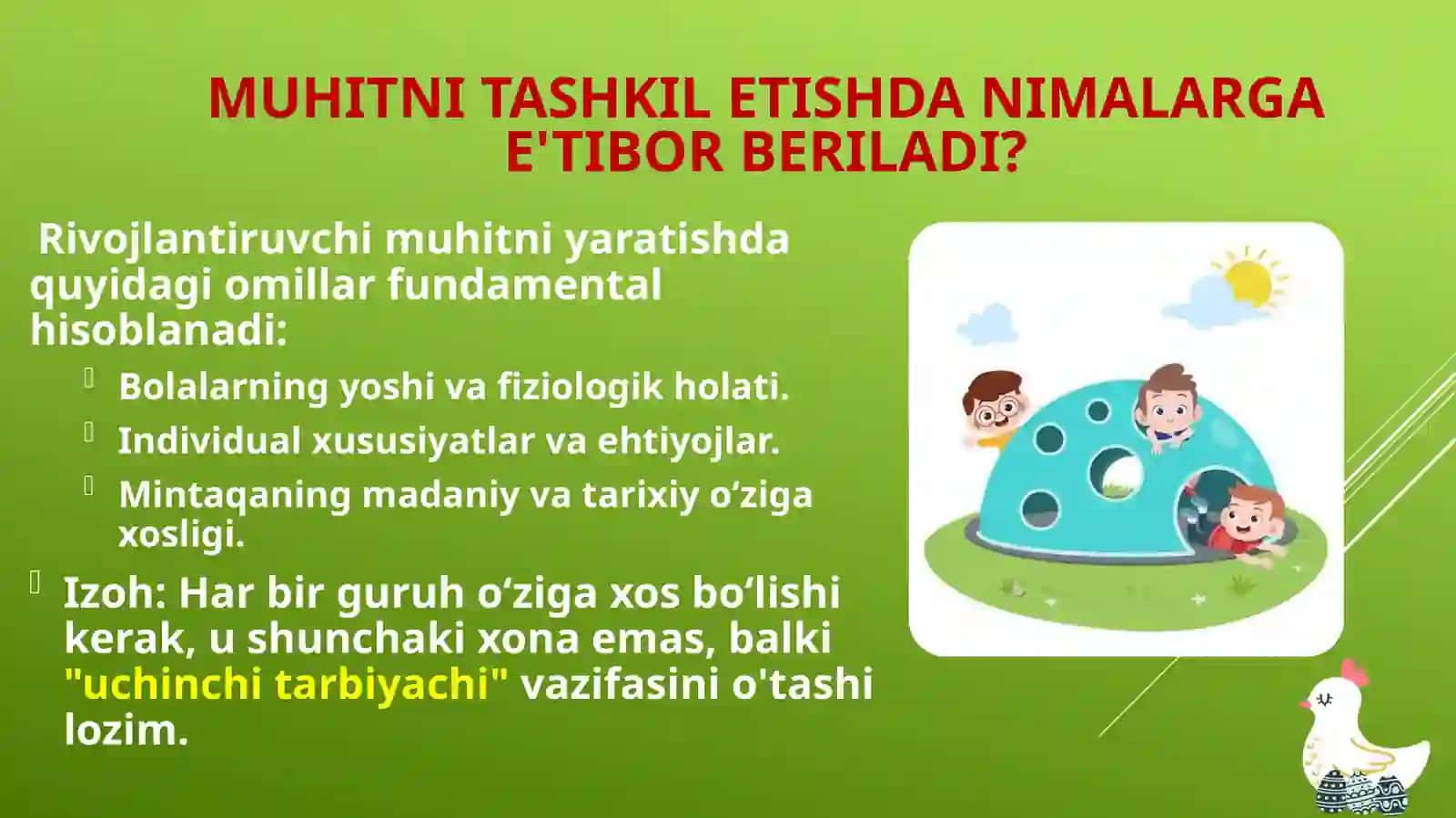 Maktabgacha ta’lim tashkilotlarida rivojlantiruvchi muhit yaratish 2
