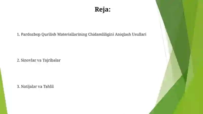 Pardozbop Qurilish Materiallarining Chidamliligini Aniqlash Usullari 2