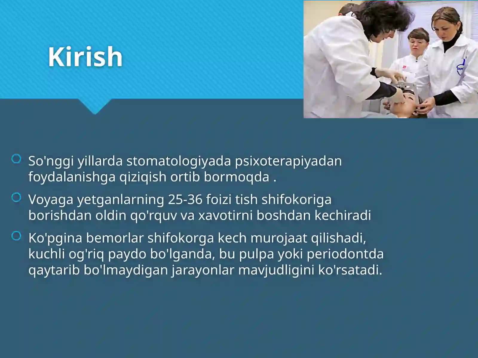 Umumsomatik kasalliklari bo’lgan bemorlarni ortopedik davolashga maxsus va psixologik tayyorlash. 2