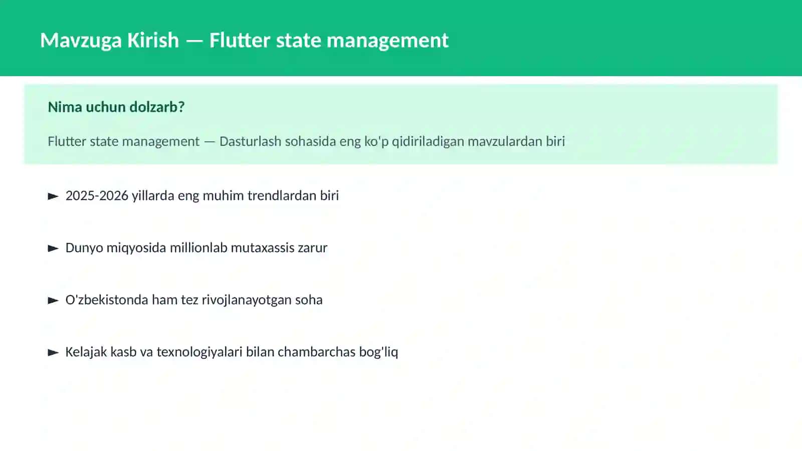 Flutter state management 2