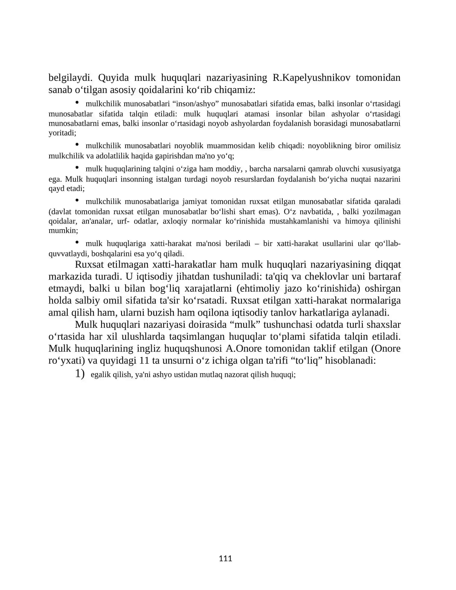MULK HUQUQLARI NAZARIYASI VA MULKChILIK ShAKLLARINING RIVOJLANISh EVOLYUSIYASI 2