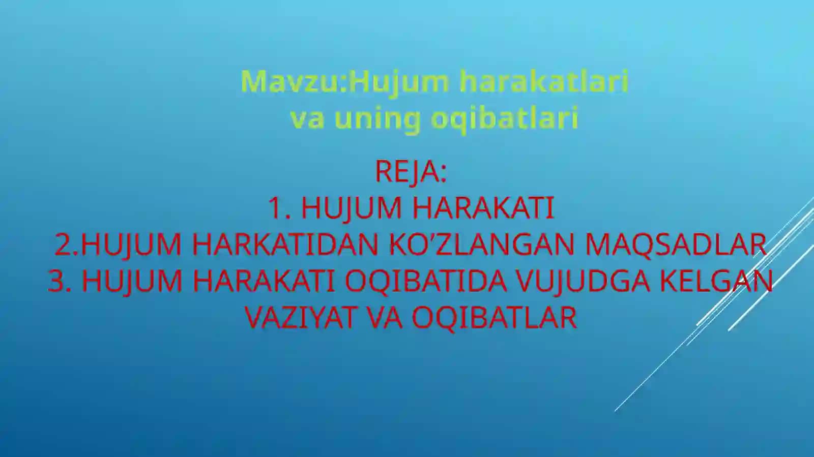 Hujum Harakatlari 2