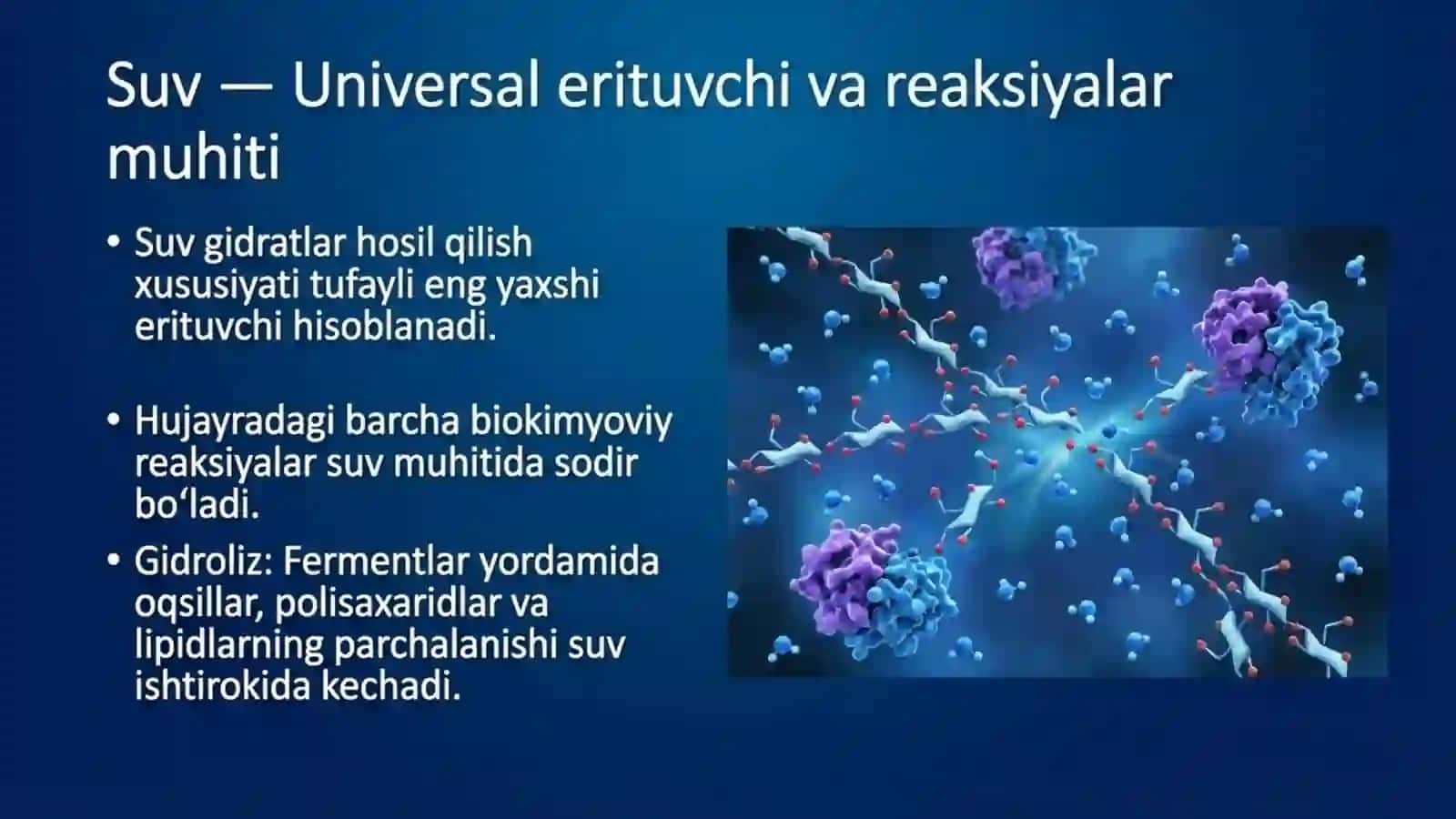 Suvning tirik organizmlar uchun ahamiyati 2