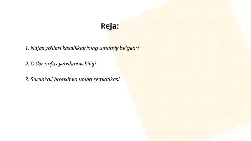 Bolalarda nafas tizimi kasalliklarini semiotikasi. Plevrit 2