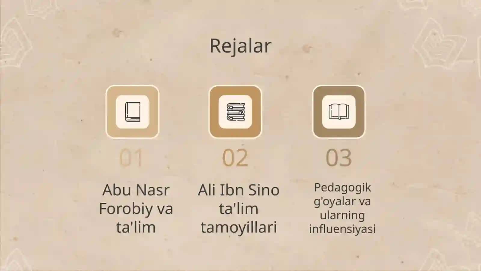 Abu nasr forobiyning pedagogik g'oyalari. Abu Ali Ibn Sino ta'lim tarbiya haqida 2
