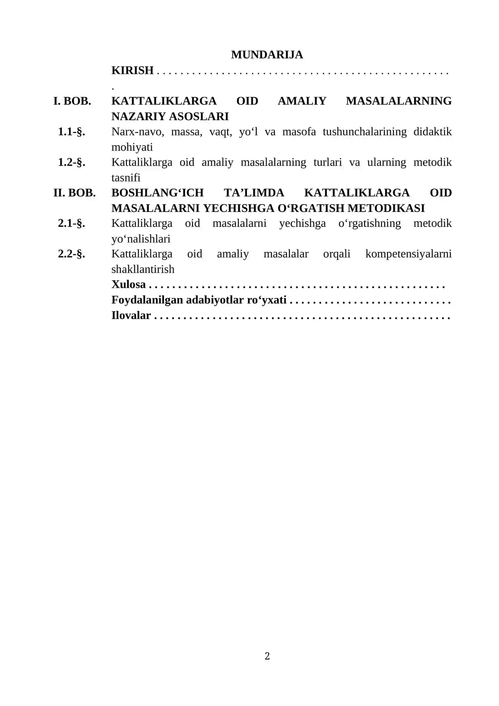BOSHLANG‘ICH SINFLARDA ASOSIY MIQDORLAR VA ULARNI O‘LCHOV BIRLIKLARINI O‘RGATISH METODIKASI 2