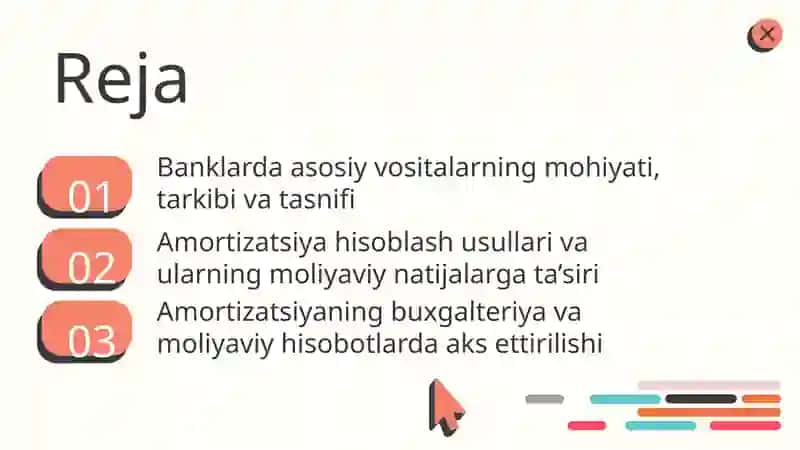 Amortizatsiya hisoblash usullari va bank faoliyati 2