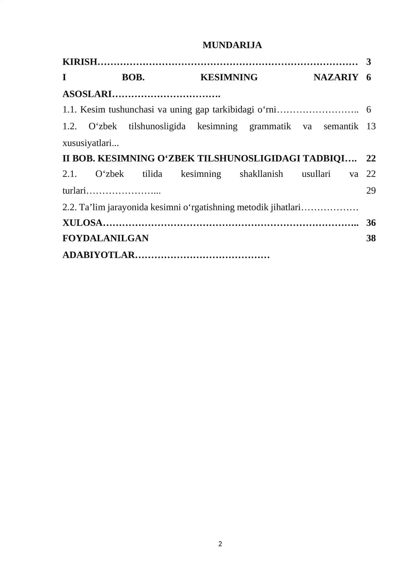 Kesim va uning o'zbek tilshinosligidagi tadbiqi 2